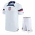 Förenta staterna Replika Babykläder Hemma matchkläder barn VM 2022 Korta ärmar (+ Korta byxor)